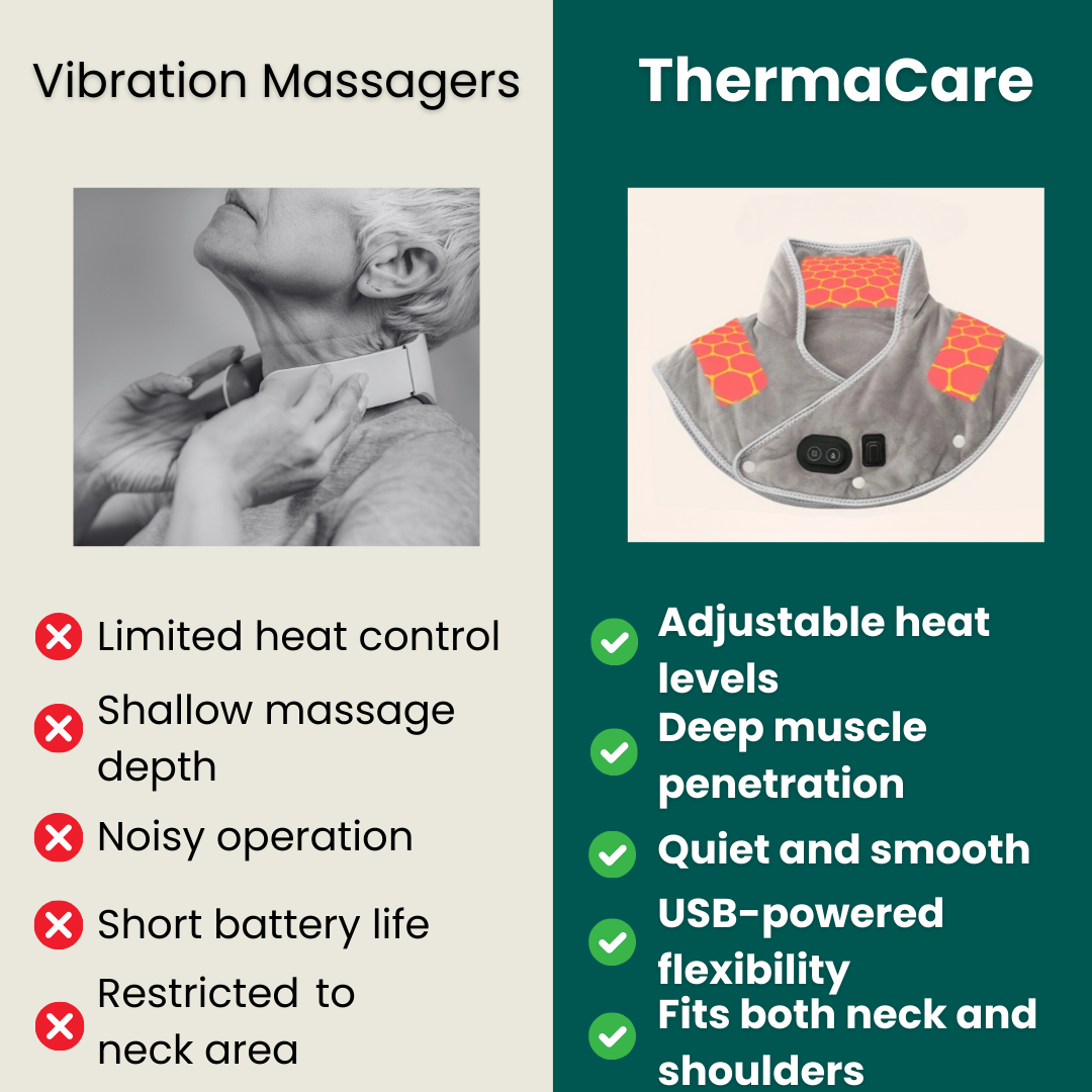 Wearclo | Neck Warmer & Massage Device | Neck and Shoulder Heat for Muscle Relaxation | Adjustable Settings for Stress Reduction | Targeted Neck Pain and Relaxation