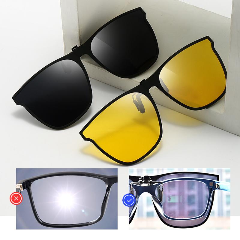 Wearclo | New polarized Clip-On Flip-Up sunglasses