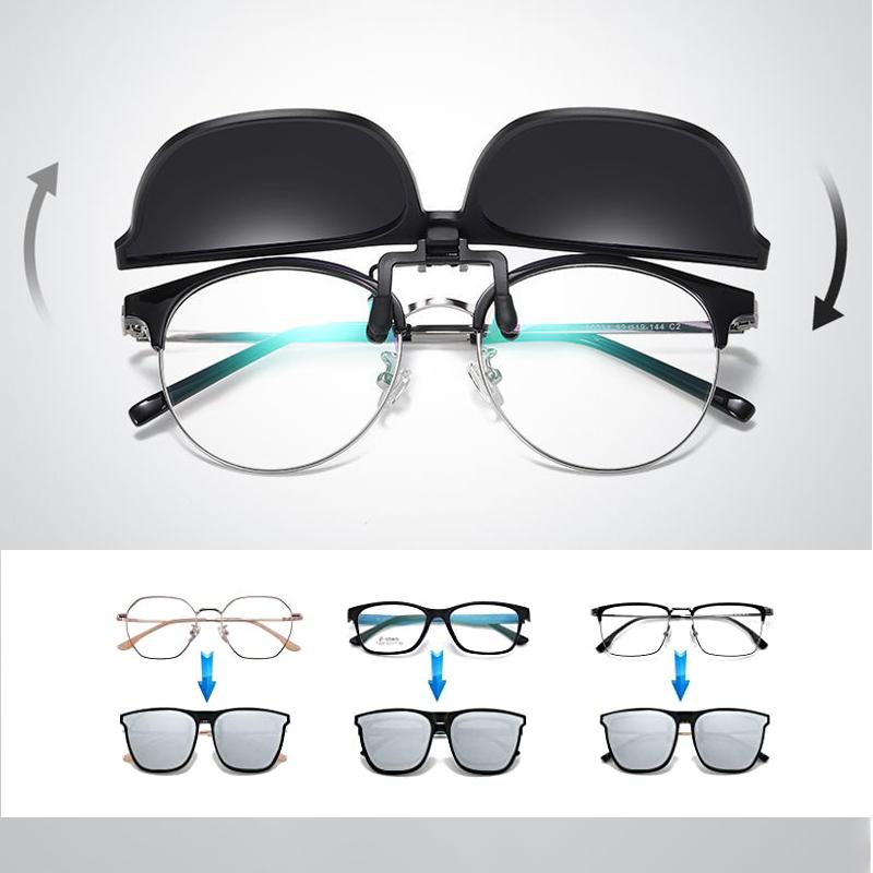 Wearclo | New polarized Clip-On Flip-Up sunglasses