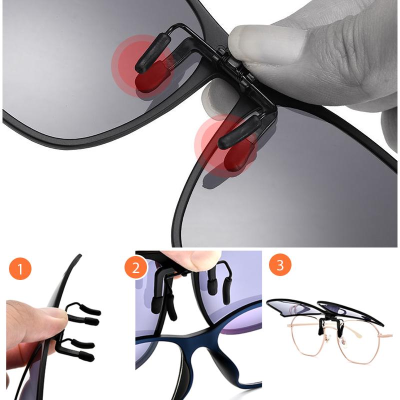 Wearclo | New polarized Clip-On Flip-Up sunglasses