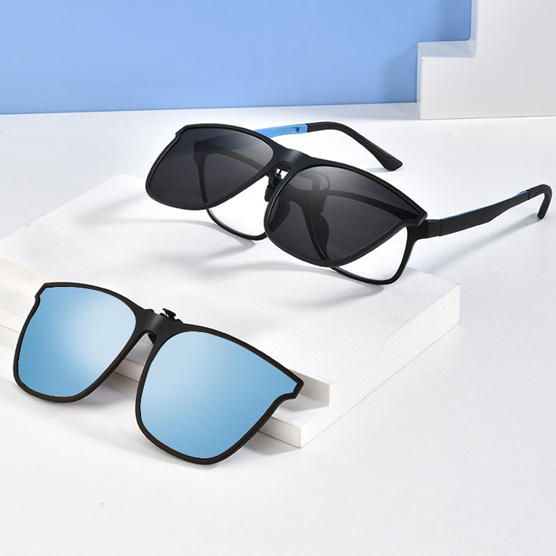 Wearclo | New polarized clip-on folding sunglasses