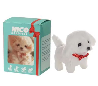 Wearclo | Nicoo Interactive Robot Puppy | Walks, Barks, Wags Tail | Plush, Battery-Operated Toy