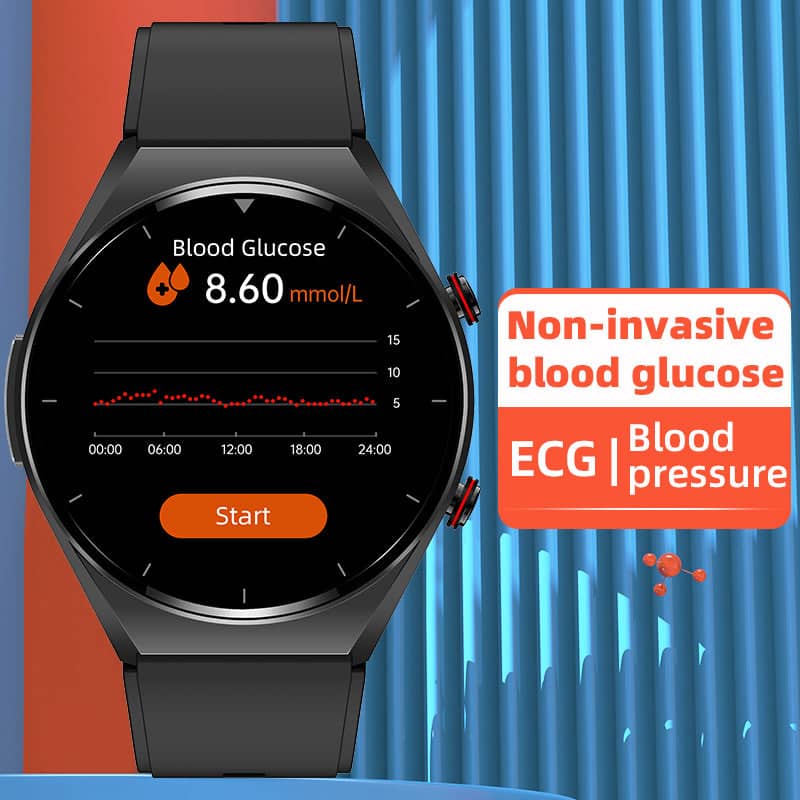 Wearclo | One-Click Blood Sugar Blood Pressure Ekg/Ekg Hrv Heart Monitoring Suga Pro Health Smartwatch