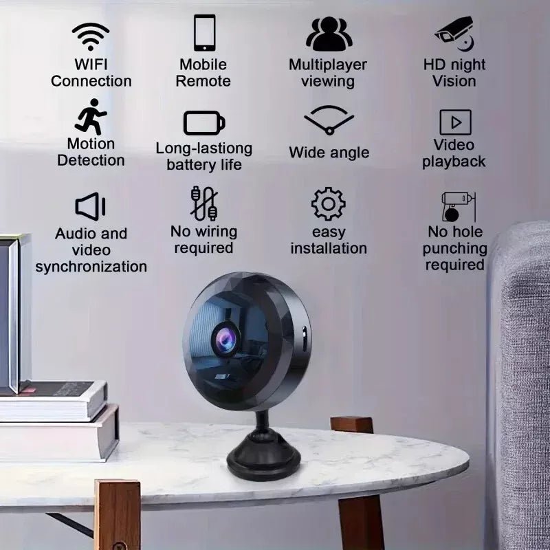 Wearclo | OPTIGUARD – Magnetic Mini WiFi Camera 1080P HD with Night Vision & Motion Detection
