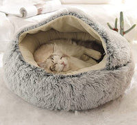 Wearclo | Plush Donut Pet Bed for Small Dogs & Cats