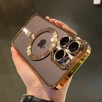 Wearclo | Plated Clear Magnetic Soft Case for iPhone