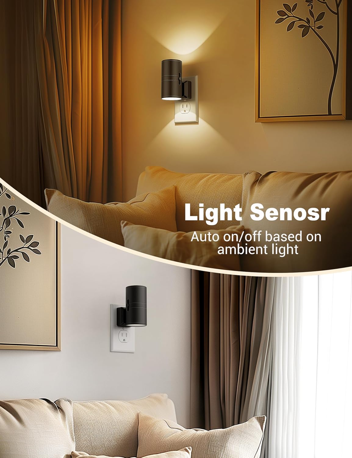 Wearclo | Plug-in LED Night Light with Dusk-to-Dawn Sensor