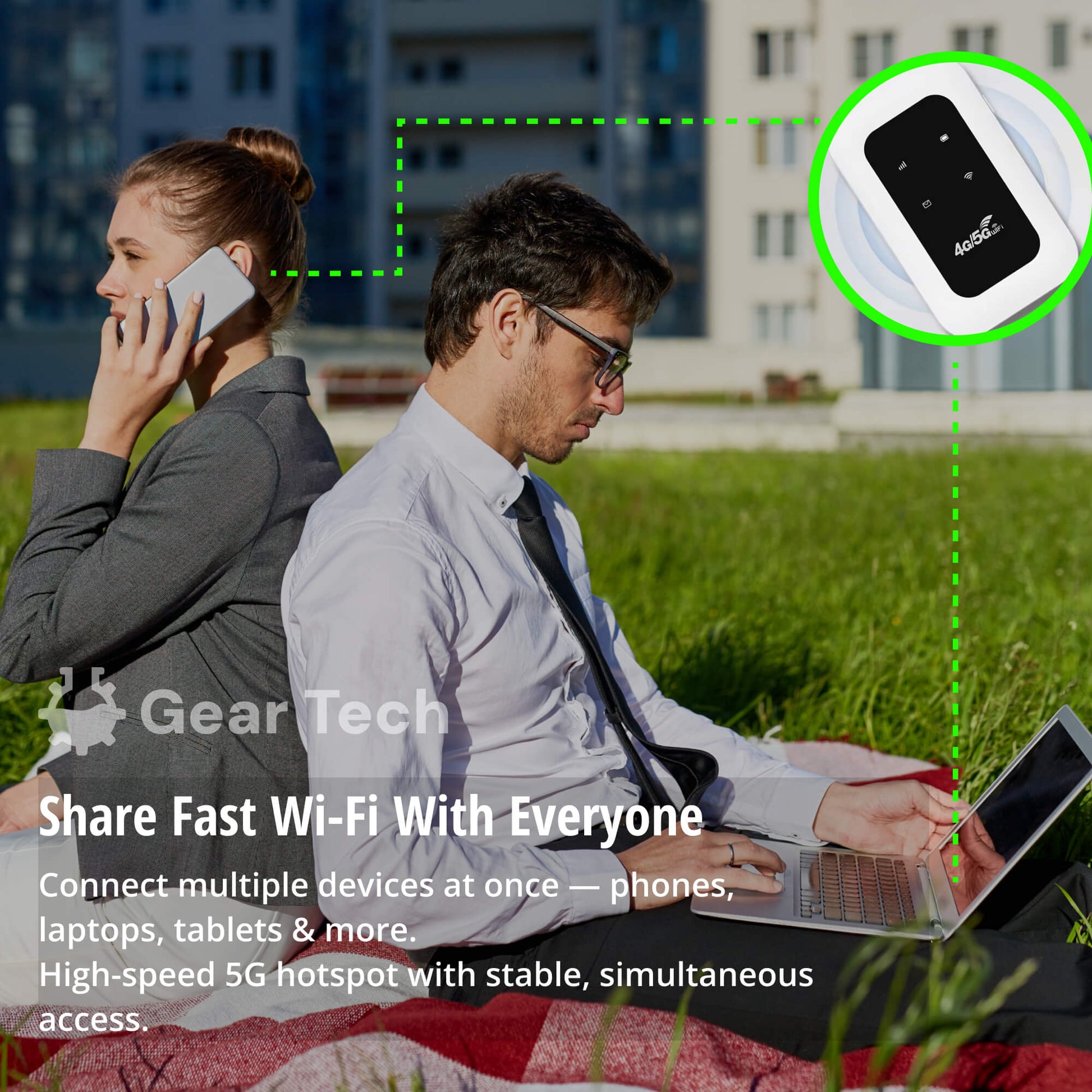 Wearclo | Portable 5G Wi-Fi Router | Secure, High-Speed Connection for Travel and Home Use