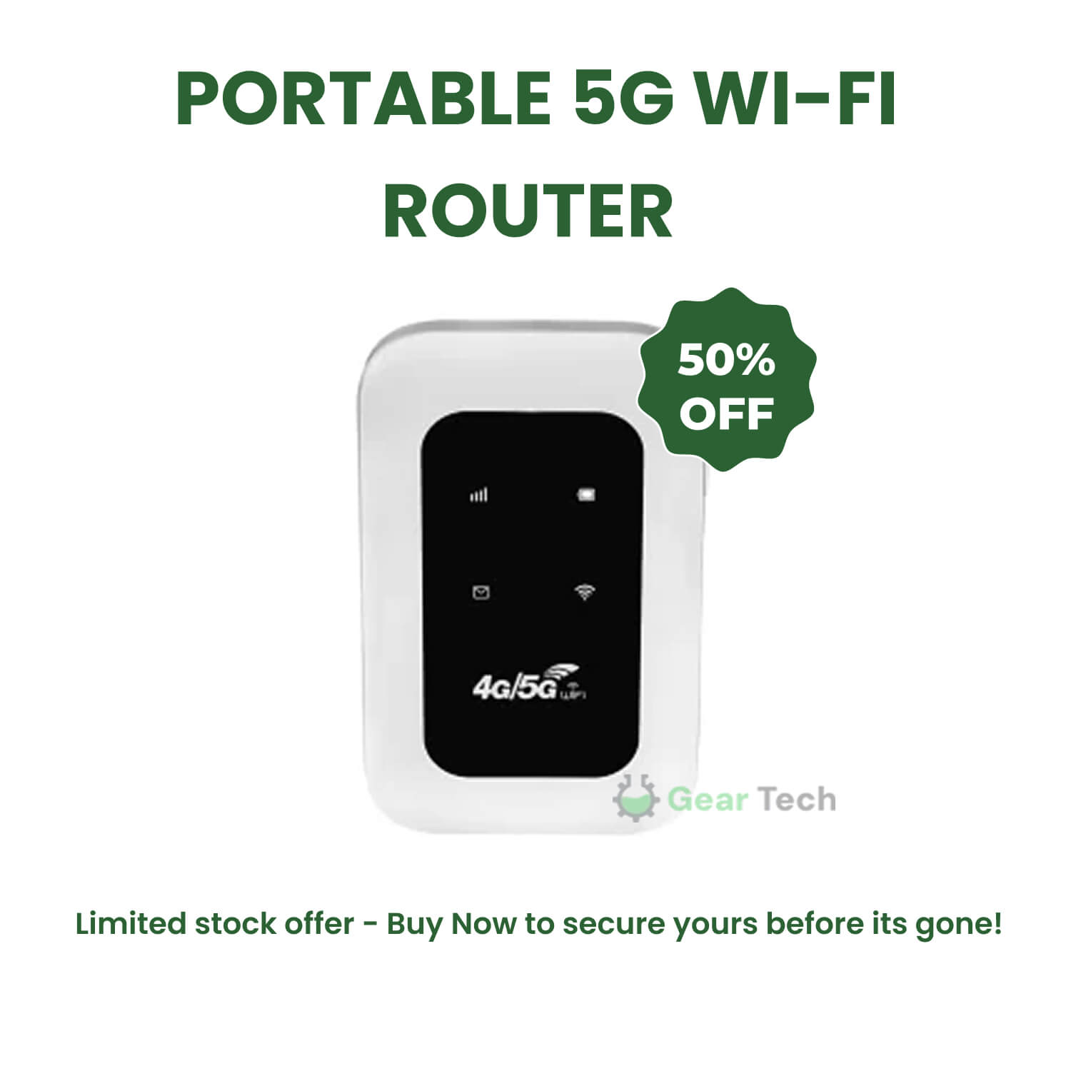 Wearclo | Portable 5G Wi-Fi Router | Secure, High-Speed Connection for Travel and Home Use