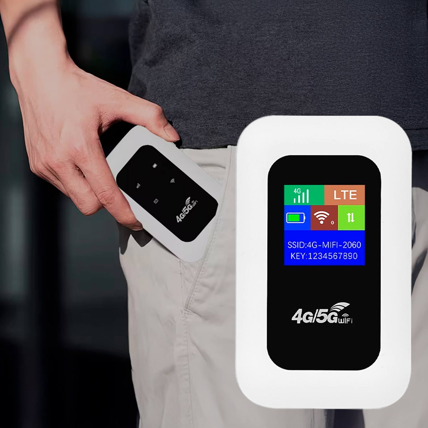 Wearclo | Portable 5G Wi-Fi Router | Secure, High-Speed Connection for Travel & Home Use