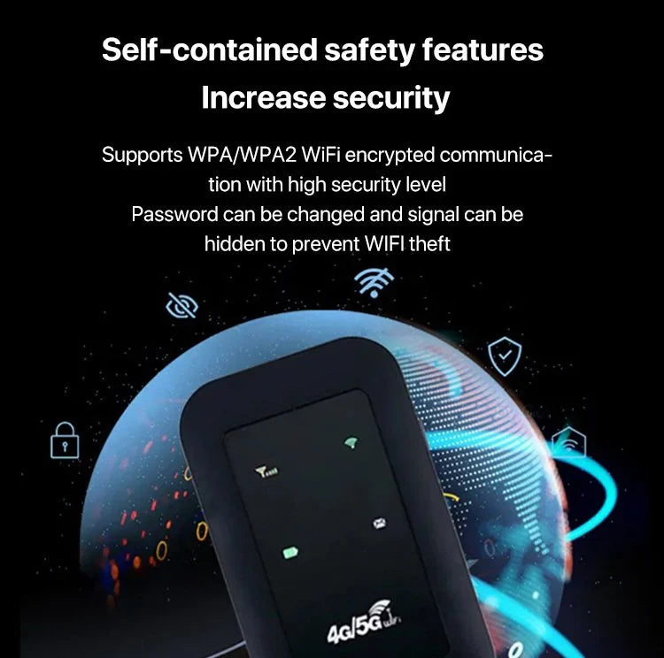 Wearclo | Portable 5G WiFi Router – High-Speed Mobile Wireless Internet Hotspot
