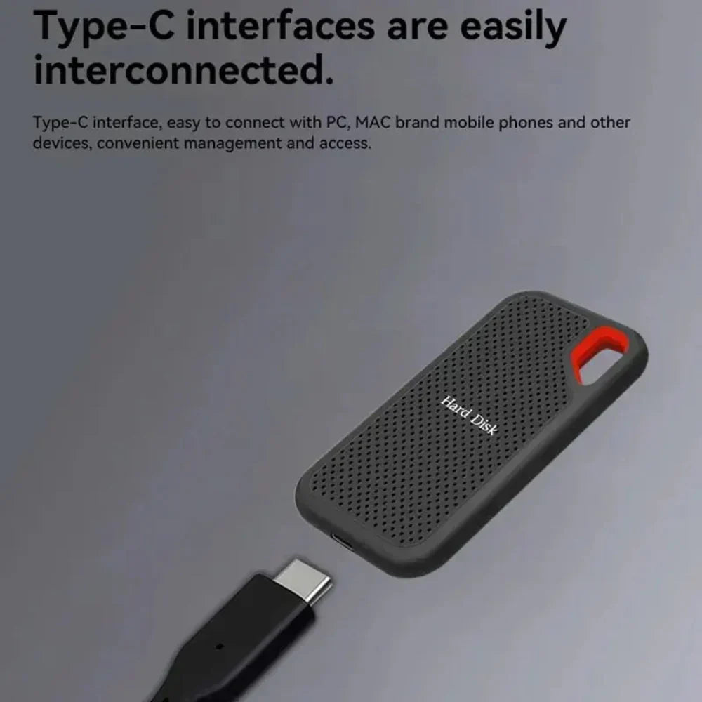 Wearclo | Portable External SSD Drive High Speed Data Transfer Shockproof Storage