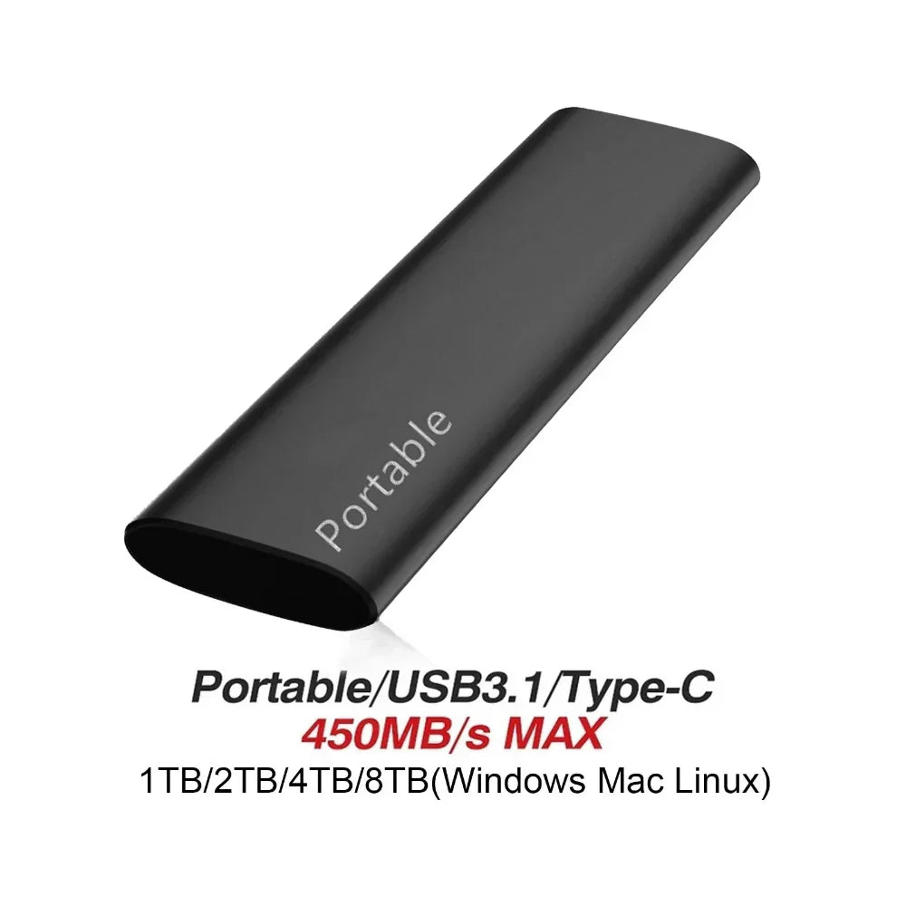 Wearclo | Portable External SSD High-Speed Aluminum Storage Drive