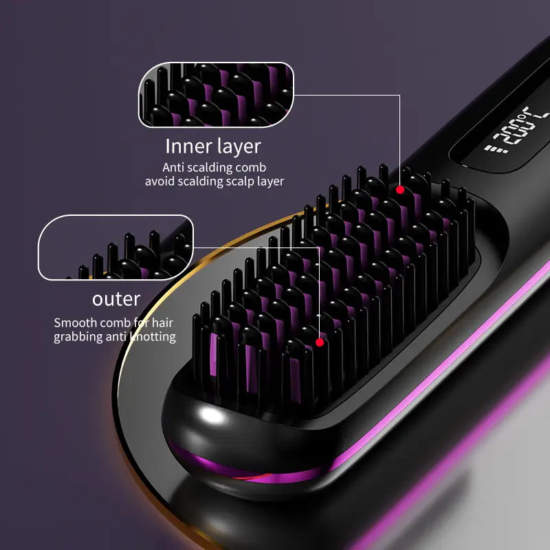 Wearclo | Portable Hair Styling Brush | Smooth and Healthy Hair Anytime, Anywhere