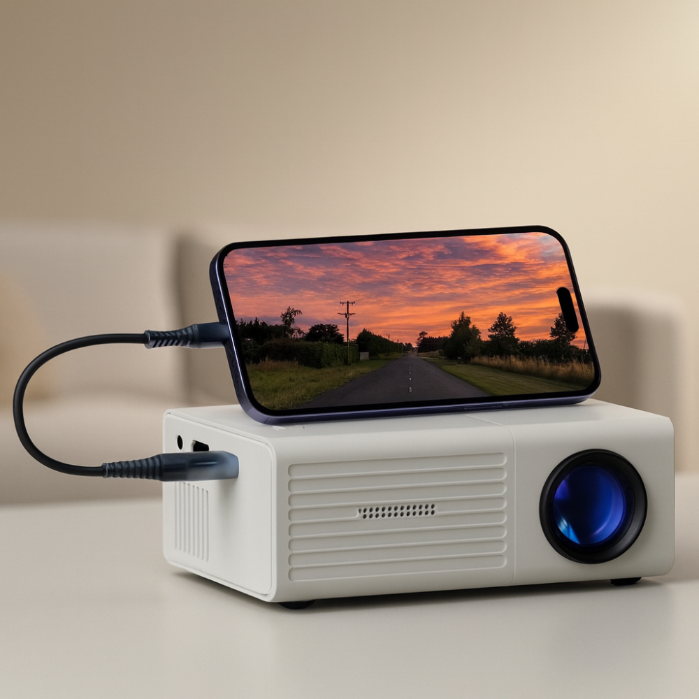 Wearclo | Portable Mini HD LED Projector Home Theater Outdoor 3000 Lumen