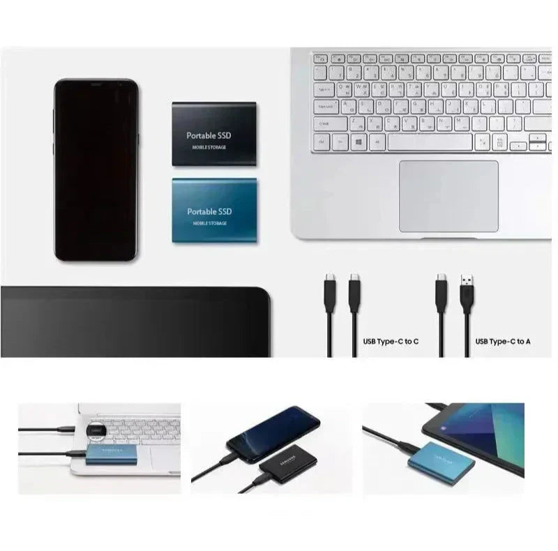Wearclo | Portable SSD 128GB External Drive Compact Fast Best Quality