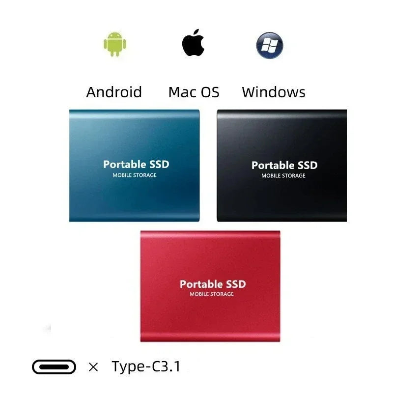 Wearclo | Portable SSD 128GB External Drive Compact Fast Best Quality