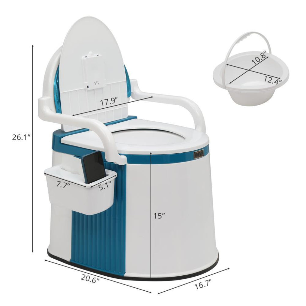 Wearclo | Portable Toilet with Armrests for Adults & Elderly