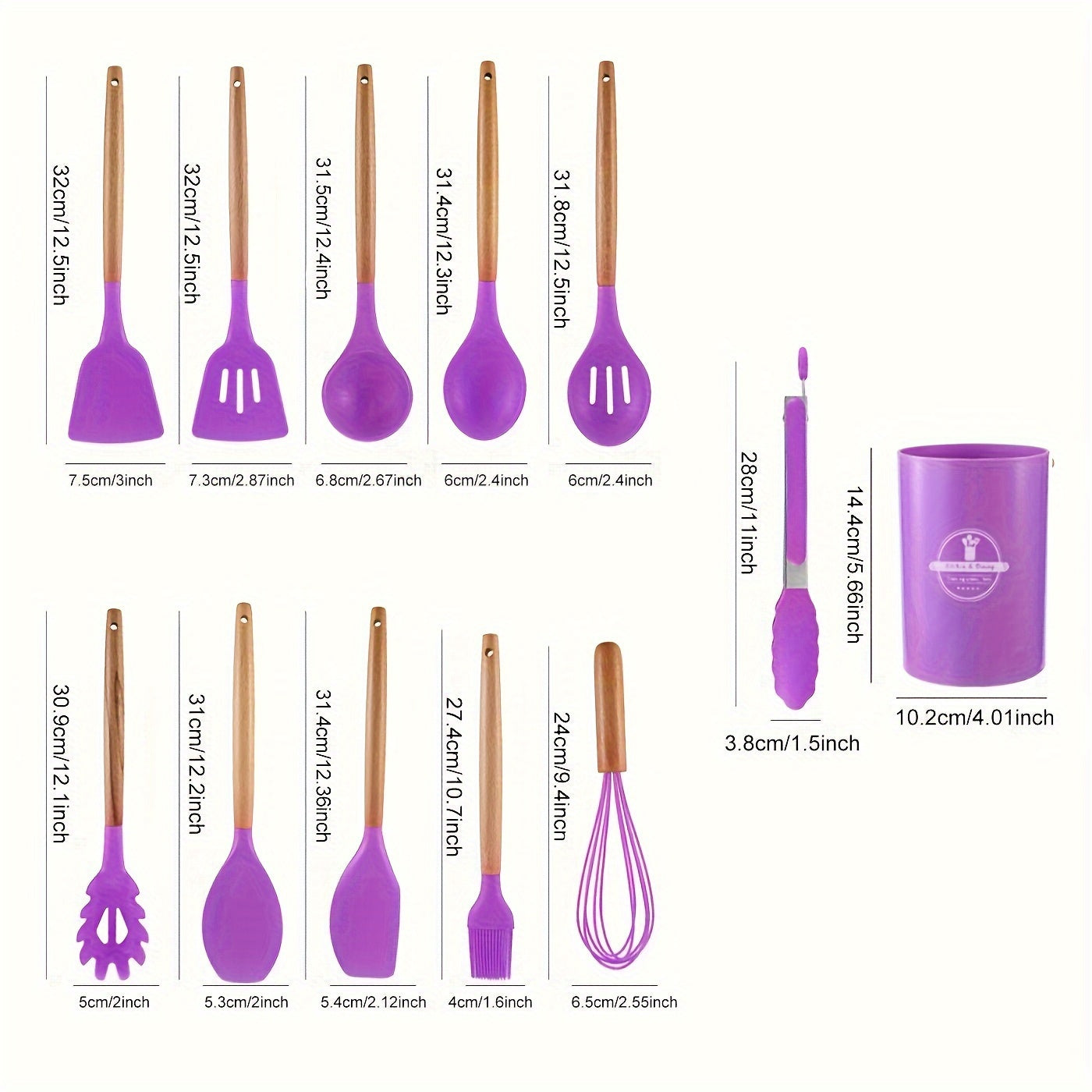 Wearclo | Premium 12-piece Kitchen Utensil Set