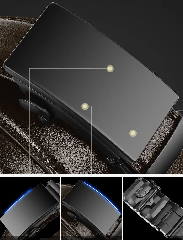 Wearclo | Premium PU Leather Belt – Luxury Automatic Buckle for Men