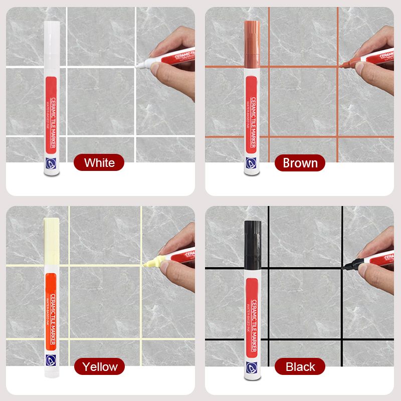 Wearclo | Professional Grout Pen for Ceramic Tiles | Anti-Mold Formula | Waterproof & Lightfast | Water-Based Ink | Includes Sealing Effect