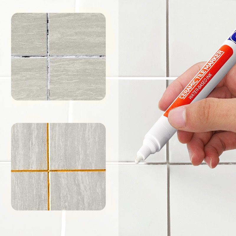 Wearclo | Professional Grout Pen for Ceramic Tiles | Anti-Mold Formula | Waterproof & Lightfast | Water-Based Ink | Includes Sealing Effect