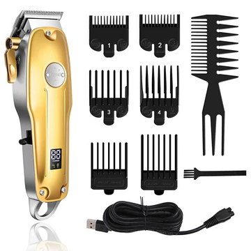Wearclo | Professional Hair Clippers for Men Gold Set | Gold Cordless Clippers