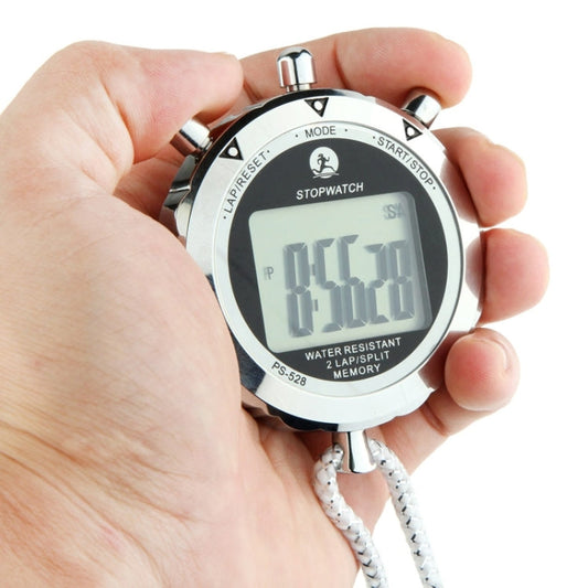 Wearclo | PS528 Metal Stopwatch Professional Chronograph Handheld Digital LCD Sports Counter Timer with Strap