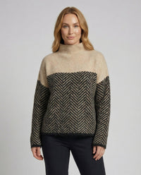 Wearclo | Women's Mock Neck Knit Pullover Sweater