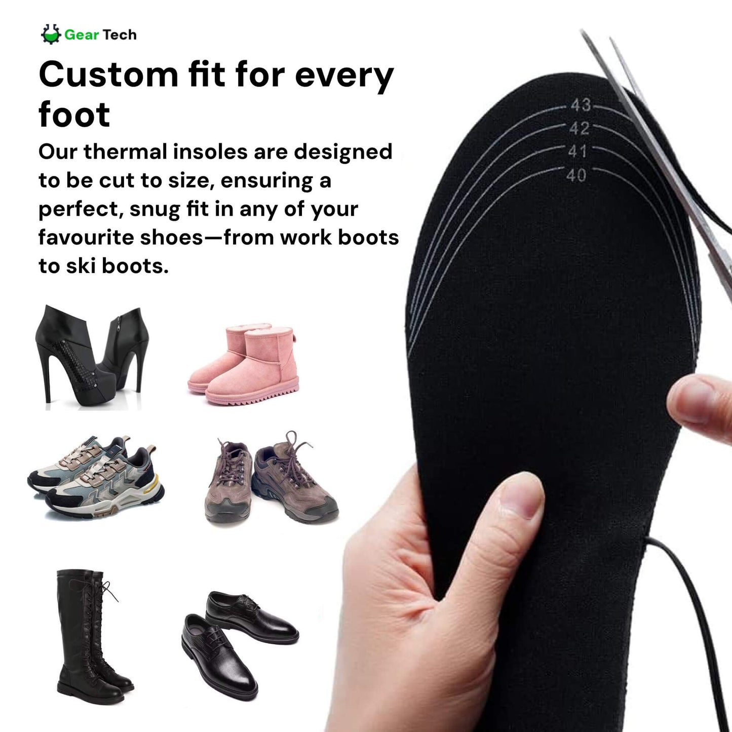 Wearclo | Rechargeable Heated Insoles UK – Best Thermal Shoe Inserts for Boots, Work Boots & Everyday Winter Comfort