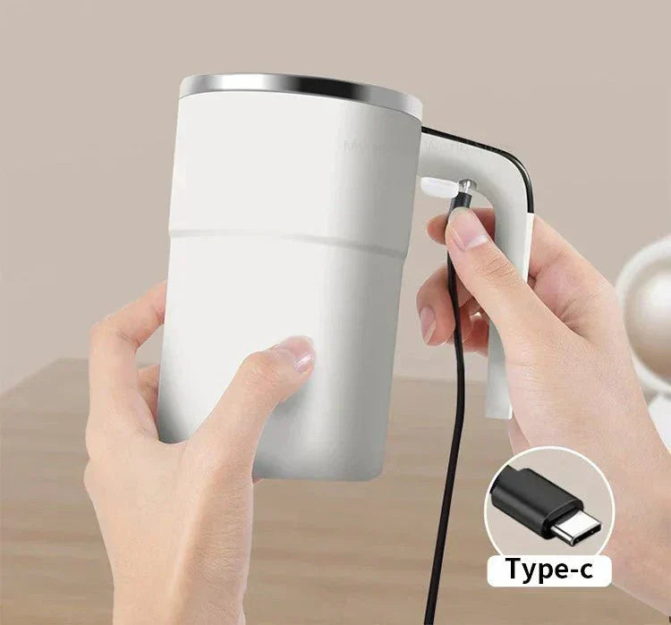 Wearclo | Rechargeable Self-Stirring Coffee Mug – Portable Electric Stainless Steel Mixer with Magnetic Rotation for Effortless Brewing