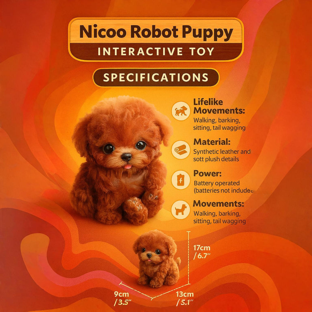 Wearclo | Robot Puppy Toy | Walks, Barks, and Responds