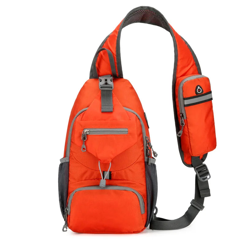 Wearclo | SecurePack | Anti-Theft Waterproof Multi-Pocket Shoulder Backpack – Lightweight Crossbody Travel Bag