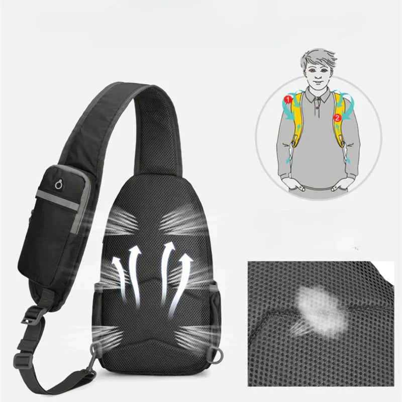 Wearclo | SecurePack | Anti-Theft Waterproof Multi-Pocket Shoulder Backpack – Lightweight Crossbody Travel Bag