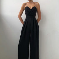 Wearclo | Chic Wide-Leg Culotte Jumpsuit