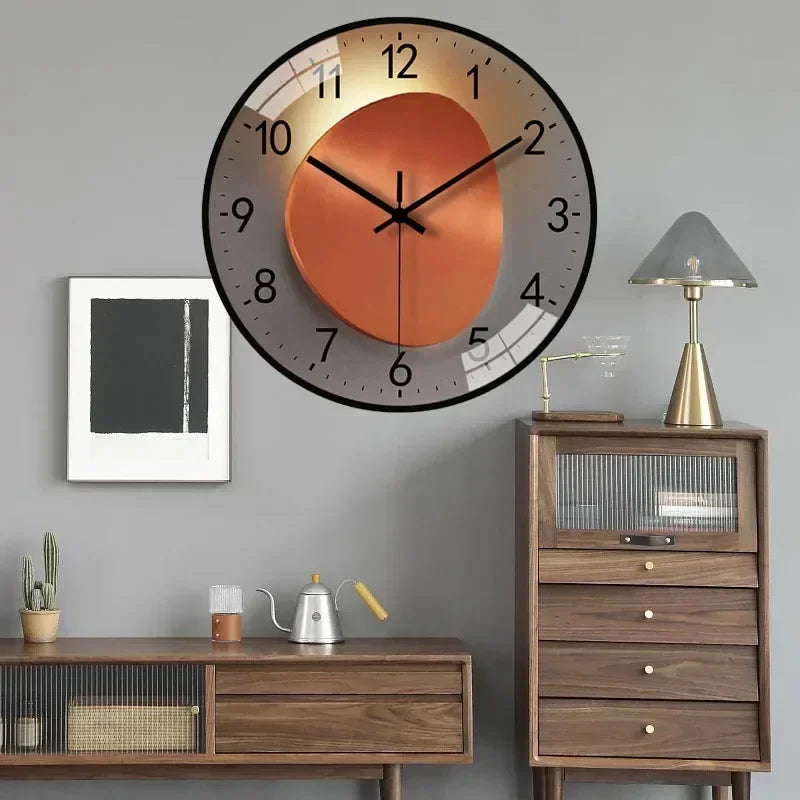 Wearclo | Silent Classic Wall Clock | Non-Ticking Elegant Timepiece for Bedroom & Office