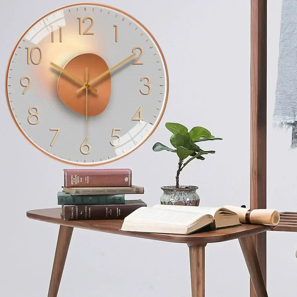 Wearclo | Silent Classic Wall Clock | Non-Ticking Elegant Timepiece for Bedroom & Office
