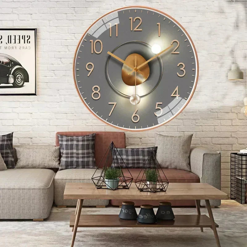 Wearclo | Silent Classic Wall Clock | Non-Ticking Elegant Timepiece for Bedroom & Office