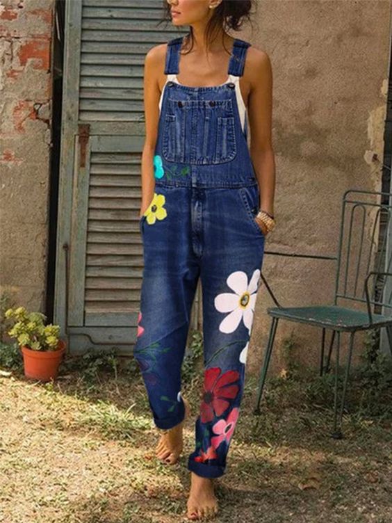 Wearclo | Sleeveless Denim Overall