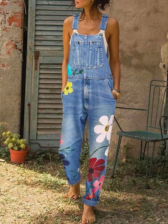Wearclo | Sleeveless Denim Overall