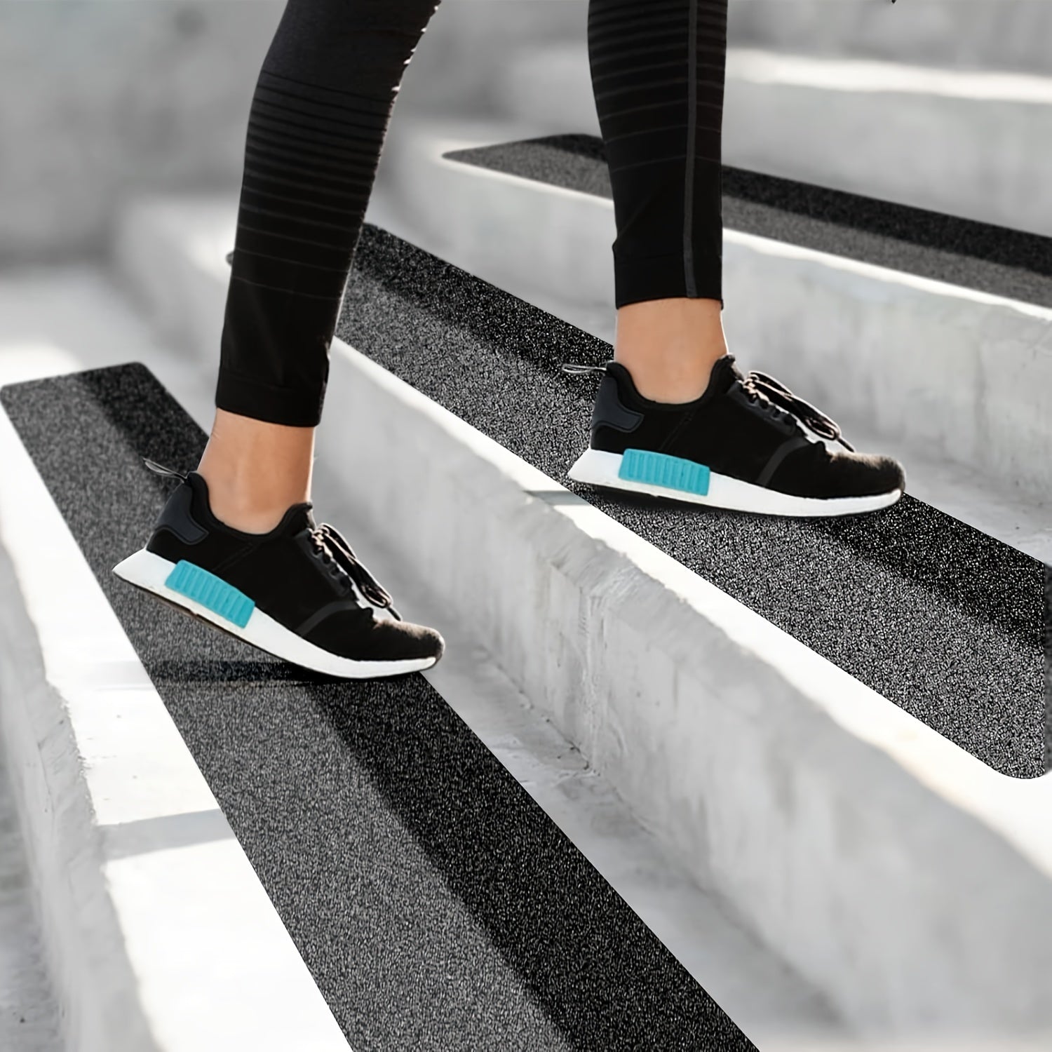 Wearclo | Slip-Resistant Stair Treads 10-pack – 6"x24", 80-Grit, Weather-Resistant