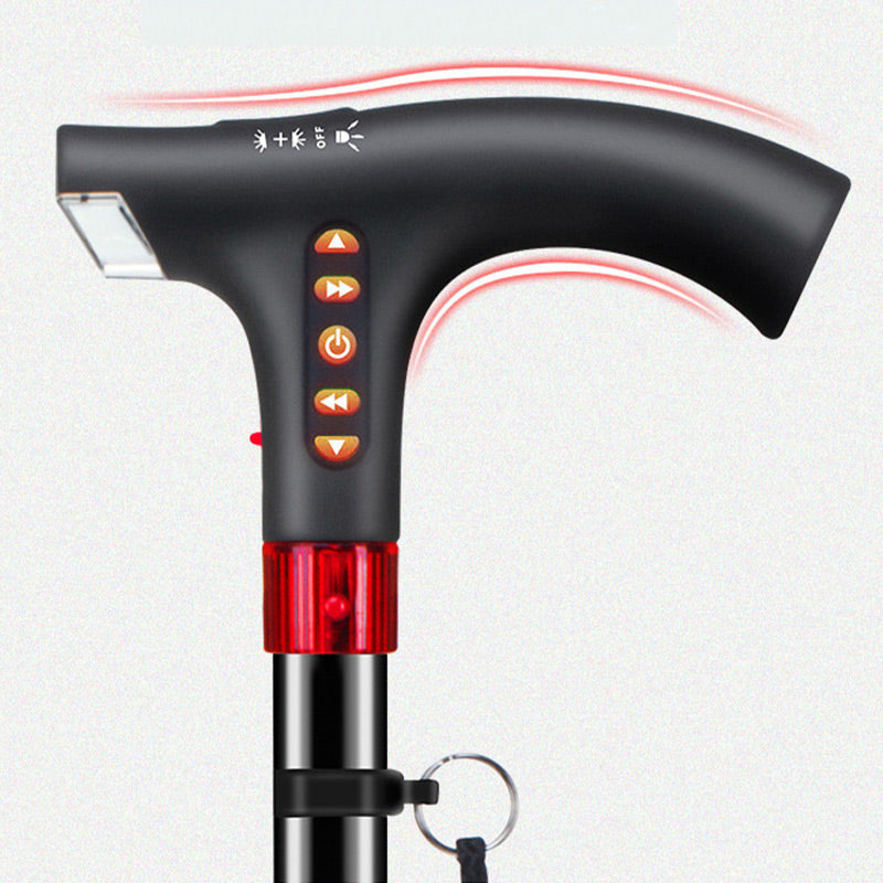 Wearclo | Smart Walking Stick | LED Light Radio Emergency Alarm | Adjustable