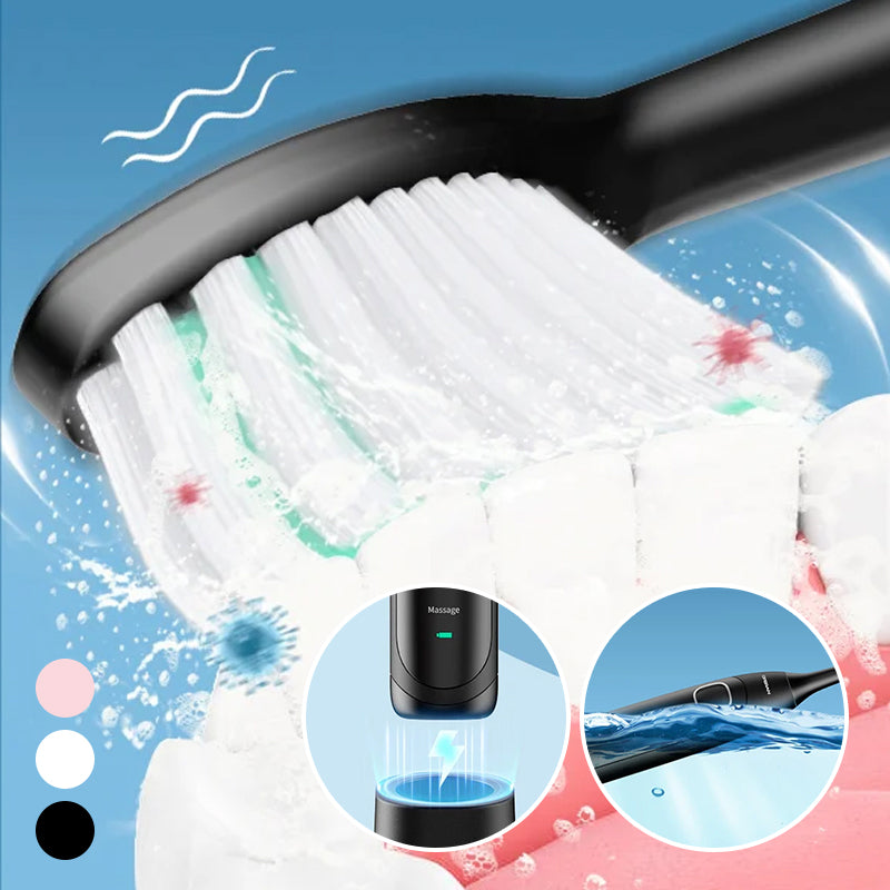 Wearclo | Sonic Electric Toothbrush | 6 Modes & IPX7 Waterproof | White, Black, Pink