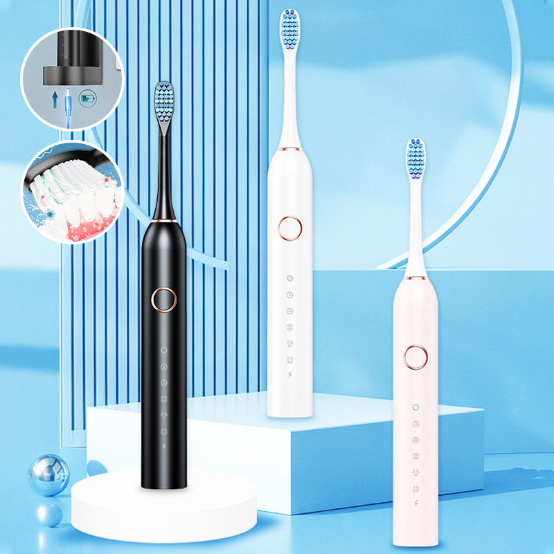 Wearclo | Sonic Electric Toothbrush | 6 Modes & IPX7 Waterproof | White, Black, Pink