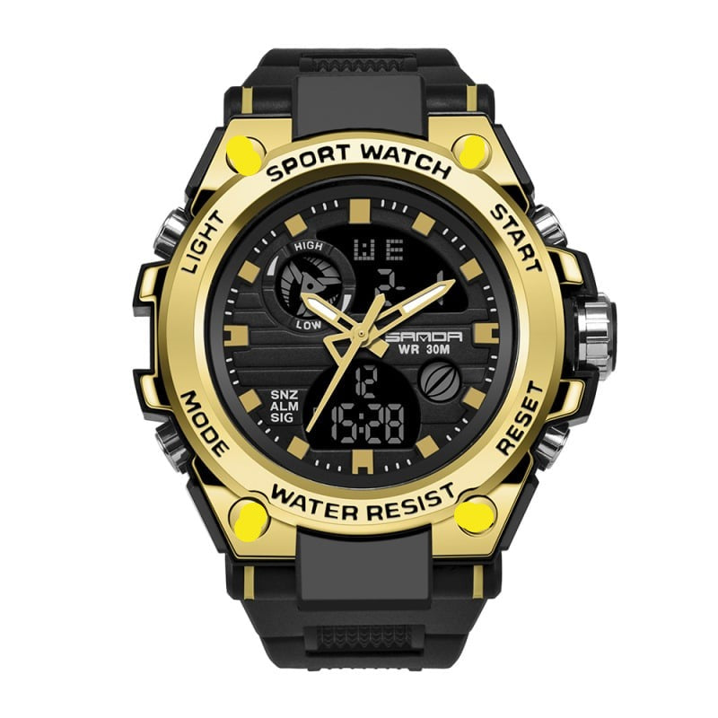 Wearclo | Sporty Dual-Display Mode Multifunctional Waterproof Luminous Men's Watch