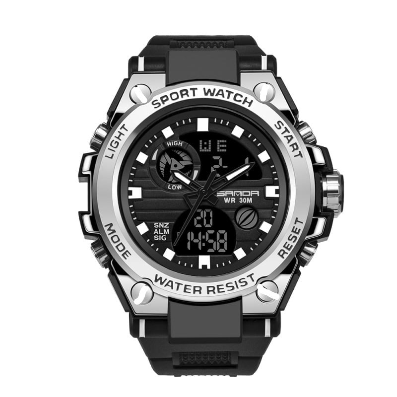 Wearclo | Sporty Dual-Display Mode Multifunctional Waterproof Luminous Men's Watch