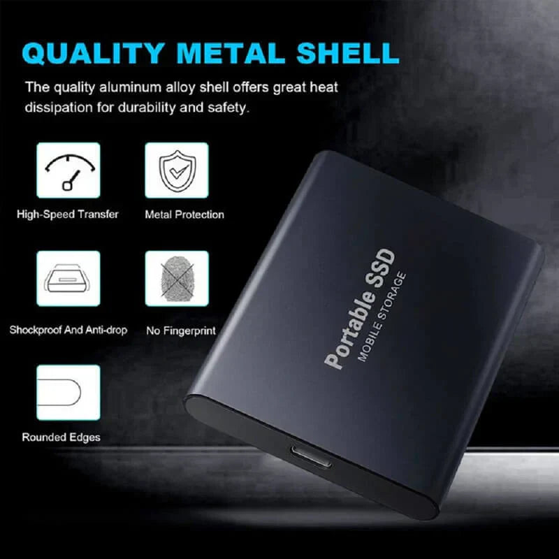 Wearclo | SSD External Hard Disk Hard Drive SSD 1 2 4 8 12 16 32 64 TB External