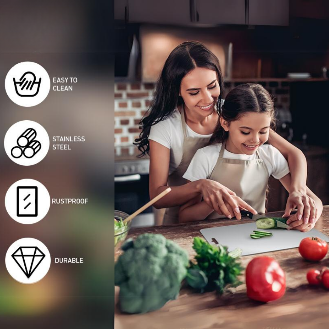 Wearclo | Stainless Steel Cutting Board for Professionals & Home Cooks