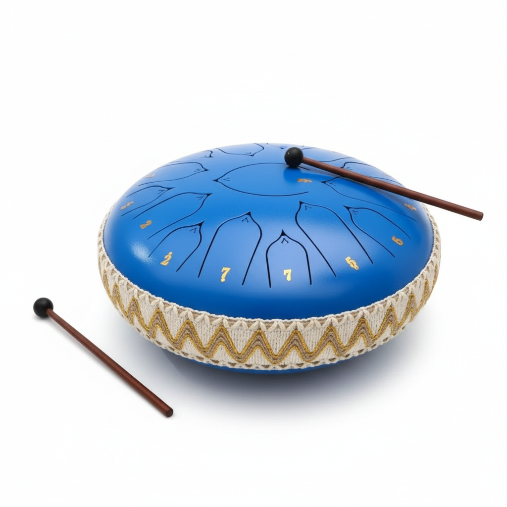 Wearclo | Steel Tongue Drum | Precision Tuning in C Major | Harmonic Overtone Resonance | Includes Mallets & Accessories | For Meditation & Sound Therapy