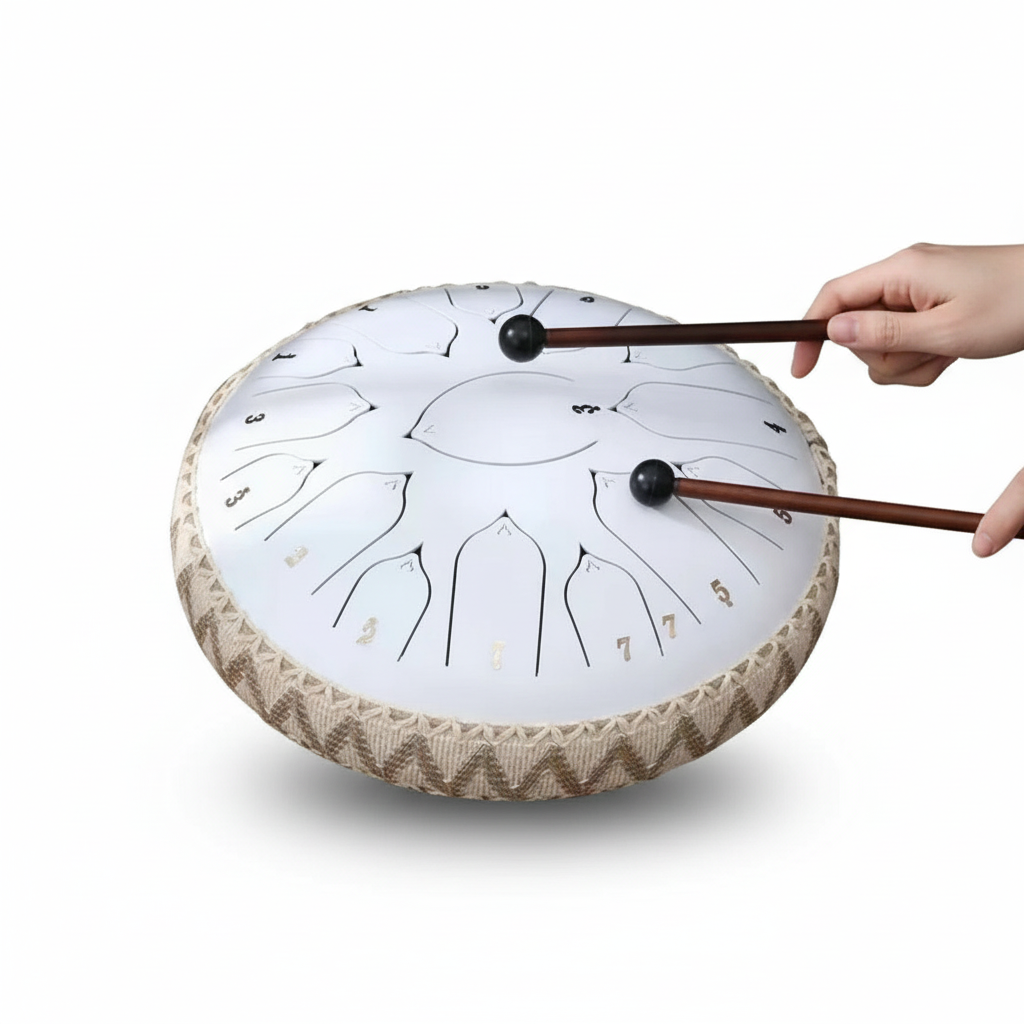Wearclo | Steel Tongue Drum | Precision Tuning in C Major | Harmonic Overtone Resonance | Includes Mallets & Accessories | For Meditation & Sound Therapy